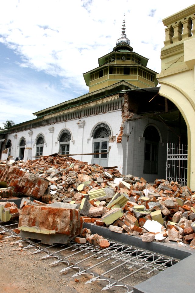 Destroyed section of Masjid Raya Ganting Padang