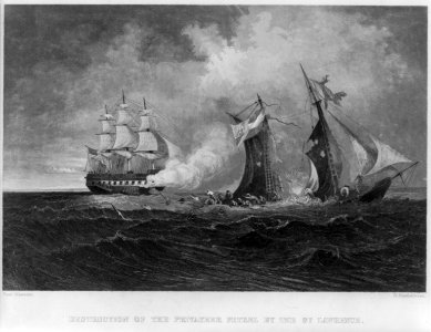 Destruction of the privateer PETREL by the ST. LAWRENCE LCCN2003666596