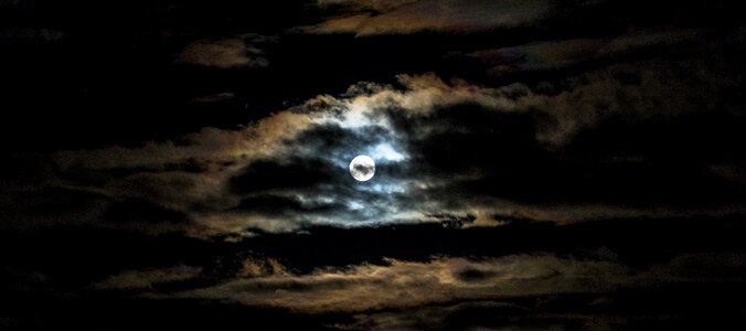Night full moon nature photo