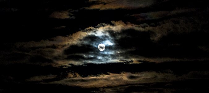 Night full moon nature