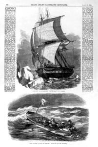 Destruction of the packet-ship John Rutledge by an iceburg, Feb. 20, 1856 The only survivor, Thomas W. Nye, of New Bedford (with others in lifeboat). LCCN96505501