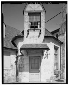 Detail of door and gable treatment