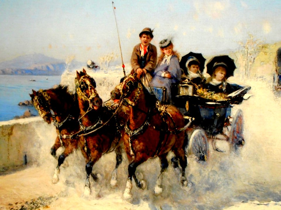 Detail of the painting Route de Torre Annunziata à Pompéi