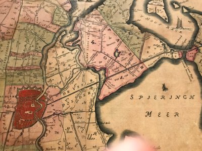 Detail Hoogheemraadschap Rijnland map, 2nd edition, 1687