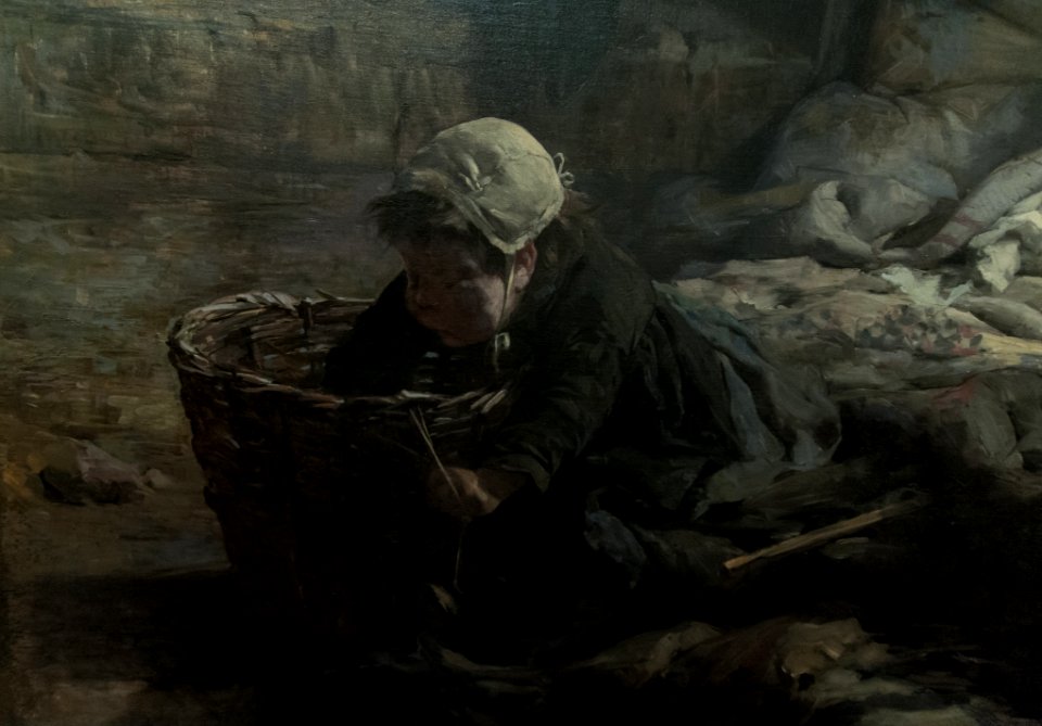 Detail in La Caridad by Arturo Michelena