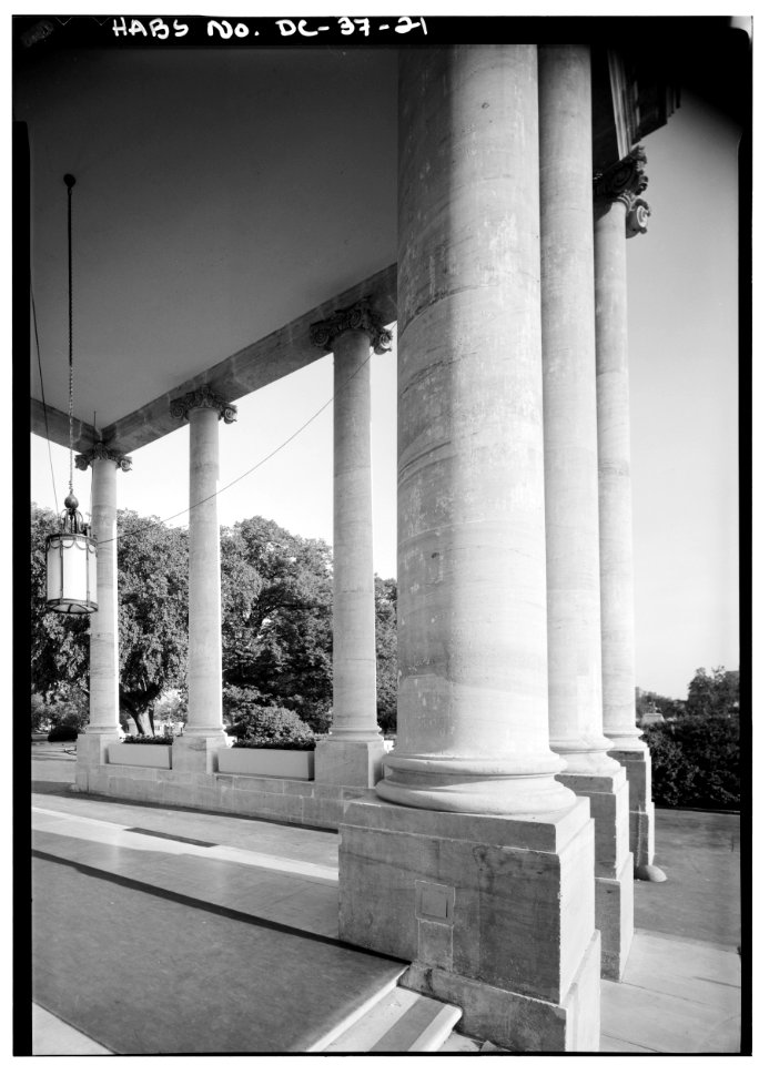 DETAIL SHOWING COLUMNS OF PORTICO