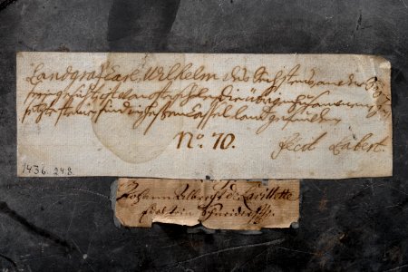 Detalj etikett a t stentavla - Livrustkammaren - 15158