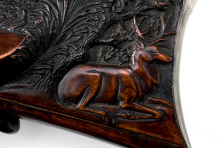Detalj stockdekor slaglåsstudsare - Livrustkammaren - 56782