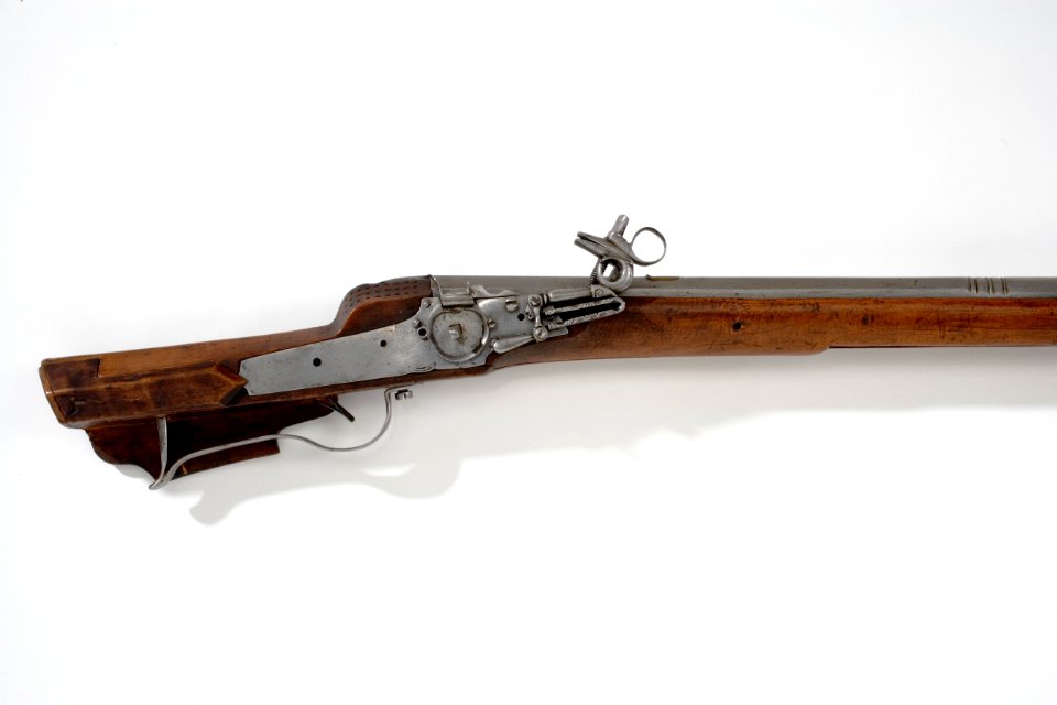 Detalj lås-stock hjullåsbössa - Livrustkammaren - 66297
