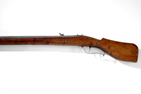 Detalj stock luntlåsmusköt, v sida - Livrustkammaren - 6372