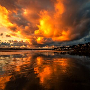 Dramatic reflection beach photo