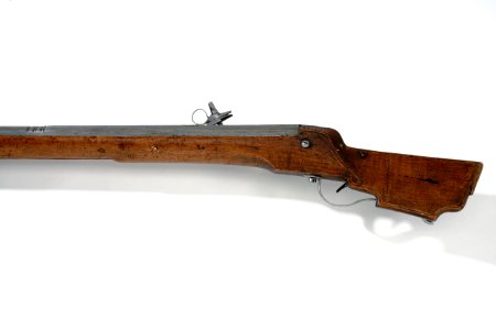 Detalj stock hjullåsbössa, v sida - Livrustkammaren - 74859