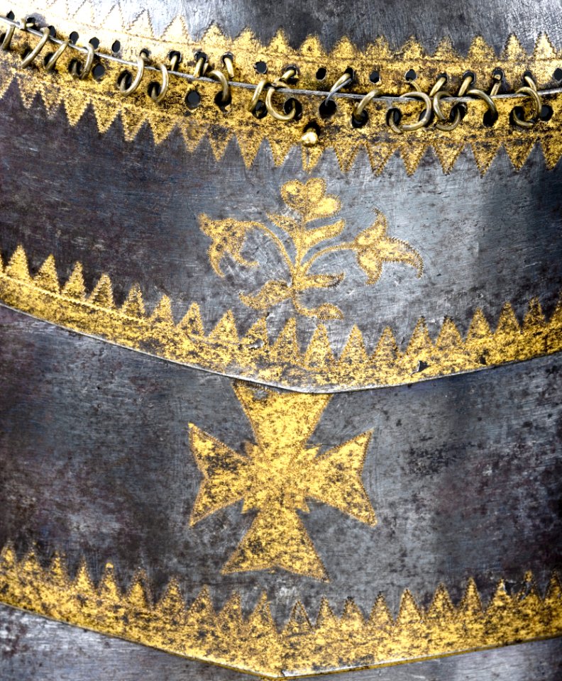Detalj, ryttarhjälm - Livrustkammaren - 25086