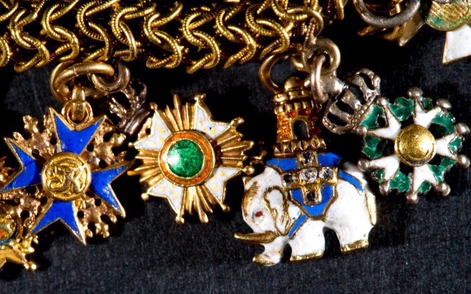 Detalj, ordensminiatyrkedja - Livrustkammaren - 33892