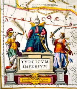Detaljbild från boksida, karta ur Wr.110:5 (Turc. Imper. Asia Geographie (I.34.17) - Skoklosters slott - 13712