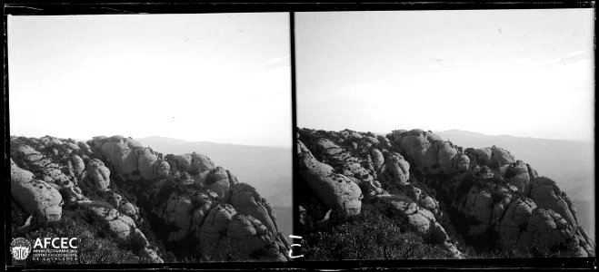 Detall de la muntanya de Montserrat (AFCEC VINTRO B 00117)