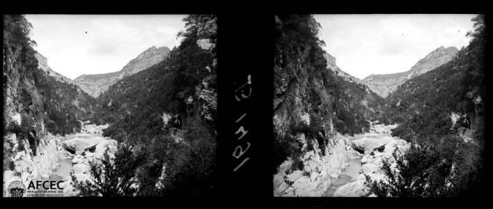 Detall de les gorges de Sant Aniol a Sadernes