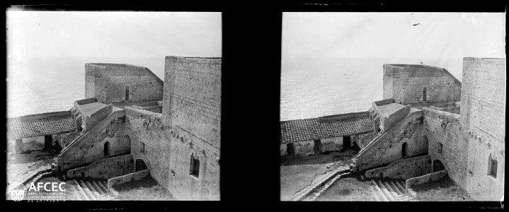 Detall del castell de Peníscola (AFCEC GAUSACHS B 01755)