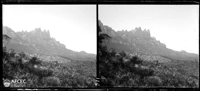 Detall de la muntanya de Montserrat (AFCEC VINTRO B 00119)
