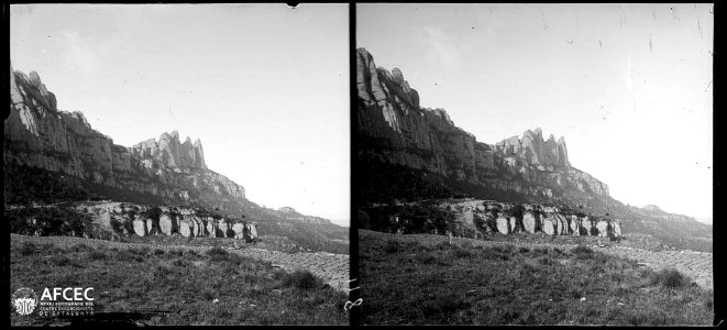 Detall de la muntanya de Montserrat (AFCEC VINTRO B 00118)