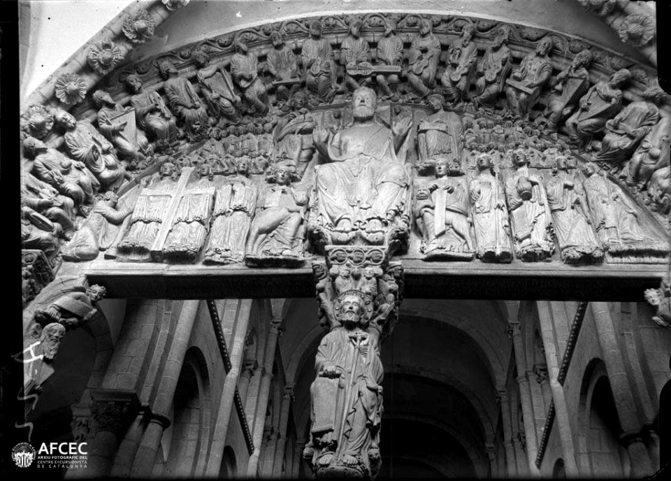 Detall del pòrtic de la Glòria de la catedral de Santiago de Compostel·la