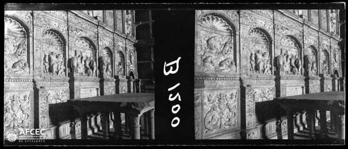 Detall del retaule de l'altar major de Santa Maria de Poblet