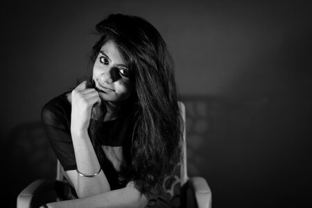 Black darkroom girl