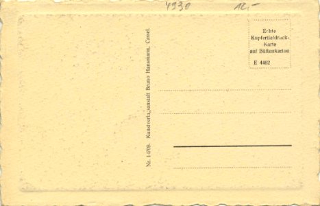 Detmold, Nordrhein-Westfalen - Bruchstraße, Rückseite am Burggraben (back) (Zeno Ansichtskarten)