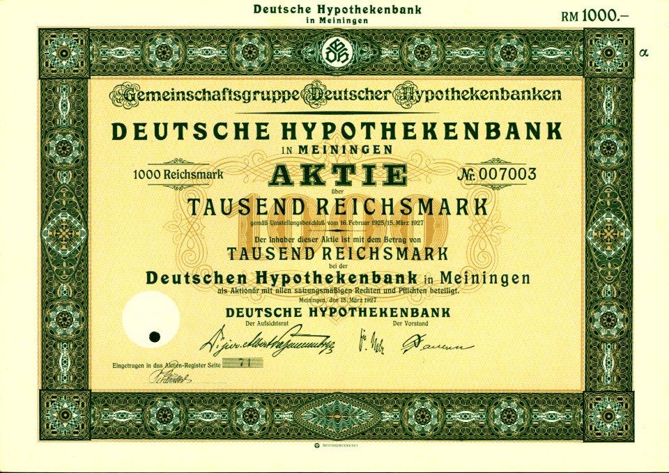 Deutsche Hypothekenbank 1927