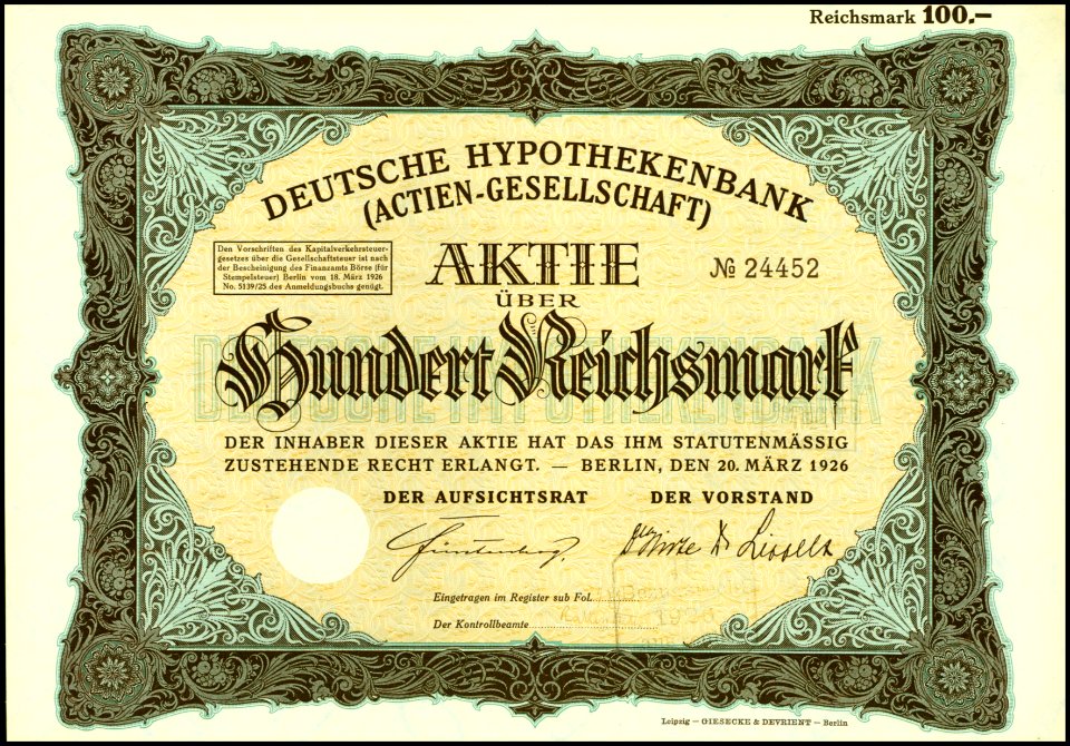 Deutsche Hypothekenbank 1926