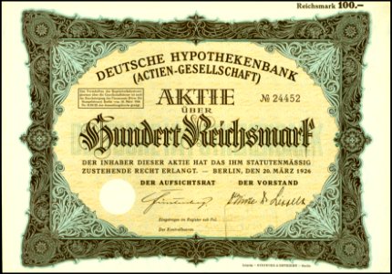 Deutsche Hypothekenbank 1926