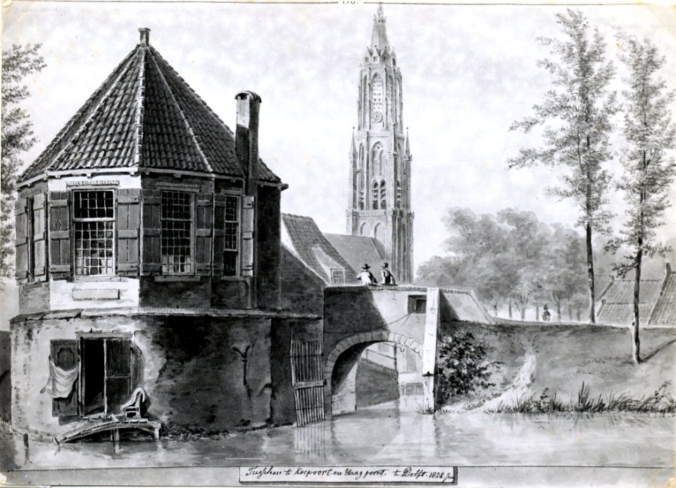 Deur met vlonder boven het water
