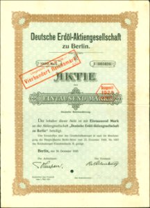 Deutsche Erdöl-AG 1920