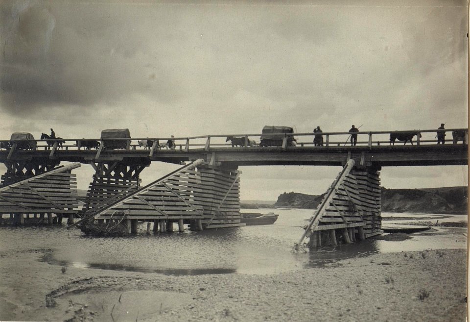 Dniesterbrücke bei Dolhe östl.Mariampol, Durchblick nach Ost. (BildID 15727418)