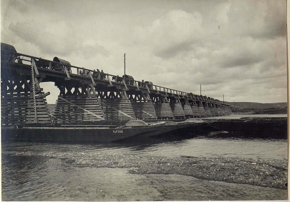 Dniesterbrücke bei Dolhe östl.Mariampol (niedergebrannt am 8.8.16). (BildID 15727411)