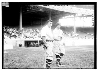 Doc Crandall & Fred Snodgrass, New York NL, at Polo Grounds, NY (baseball) LCCN2014691644
