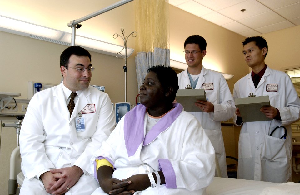 Doctor consults with patient