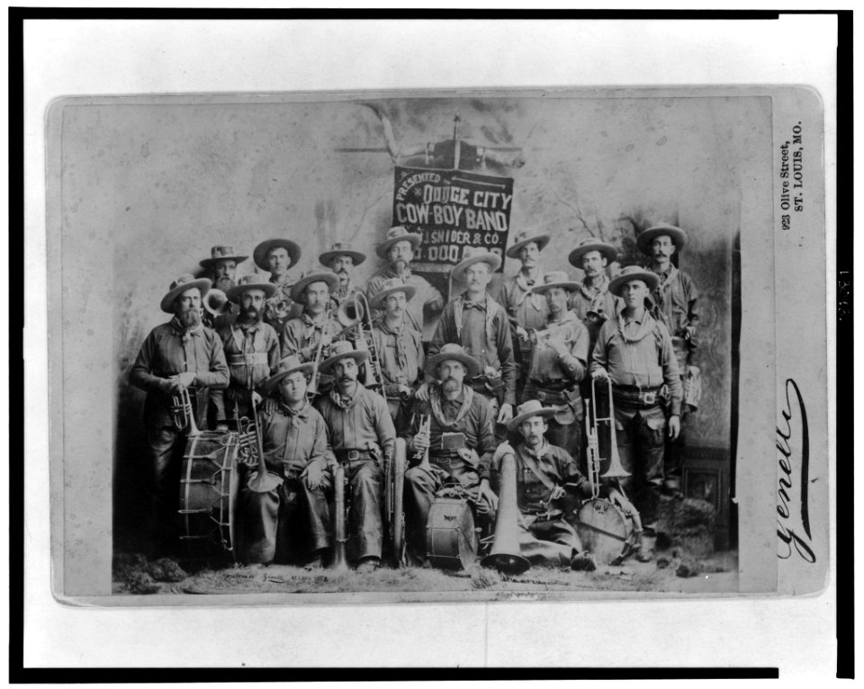 Dodge City Cow-Boy Band with their instruments) - Studio Genelli, Hulbert Bros., St. Louis, Mo LCCN2002712128
