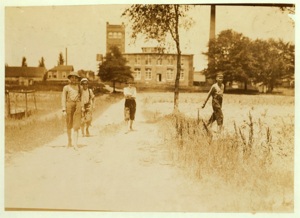 Doffer boys going to dinner. Tupelo (Miss.) Cotton Mills. LOC nclc.02132