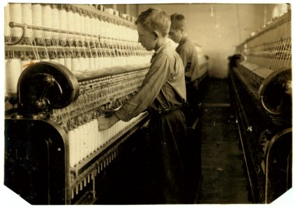 Doffers - Boss said 14 and 15 years old. Indian Orchard Cotton Mill. LOC nclc.03104