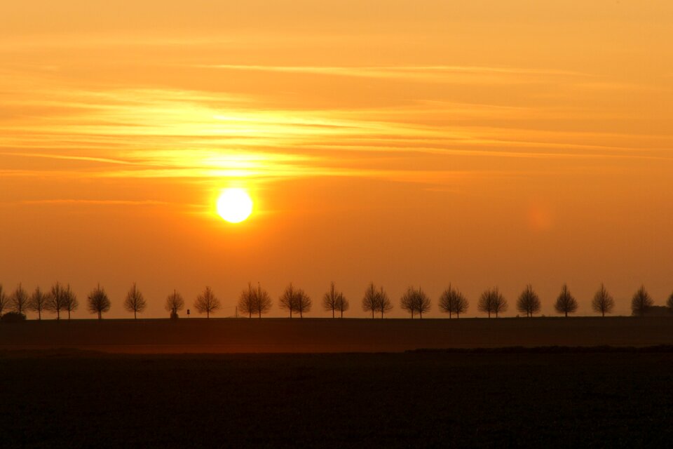 Golden autumn light sun photo