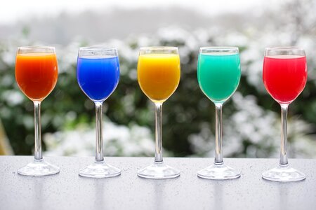 Juices juice glasses colorful drinks