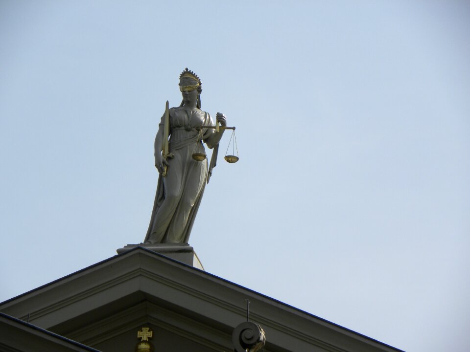 Lady justice sword right