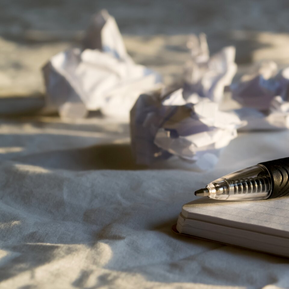 Crumpled frustration write