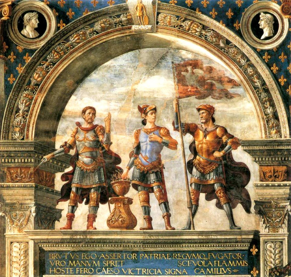 Domenico ghirlandaio, affreschi della sala dei gigli 02