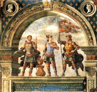 Domenico ghirlandaio, affreschi della sala dei gigli 02