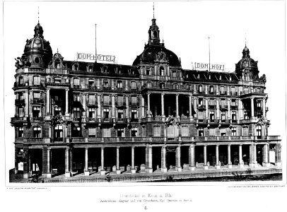 Domhotel in Köln Architekten Kayser und von Groszheim, Kgl. Bauräte in Berlin, Tafel 4, Kick Jahrgang II