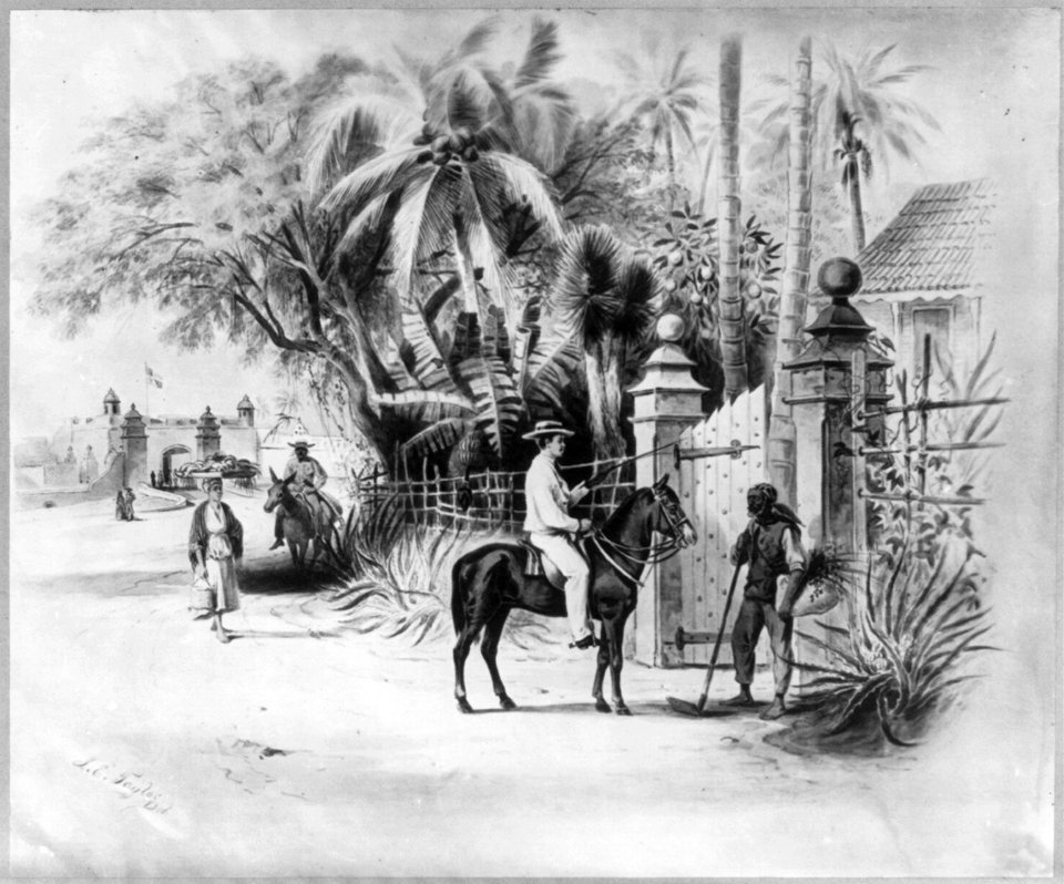 Dominican Republic, 1871)- Entrance to Dameon Baez's residence, one half mile to the west of the limits of Santo Domingo City on the Haina Road LCCN2003655460