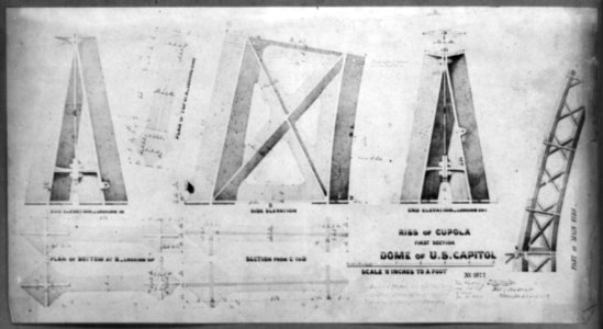 Dome of U.S. Capitol, ribs of cupola first section LCCN2002718051