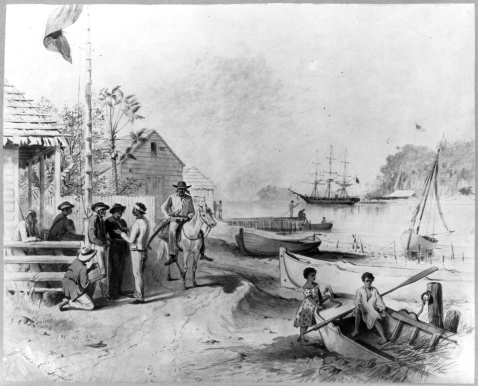 Dominican Republic, 1871)- View of Samana Bay, the U.S. Coaling Station, and Marciaq's store; city of Samana LCCN2003655459